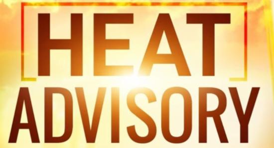 Caution-Level Heat Index in Several Areas